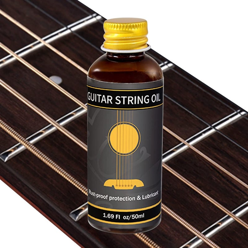 ROFFEE Store 50ml String Oil, Guitar String Care/Cleaning/Polishing Accessories, Lubricant for Guitar, Ukulele - Image 1